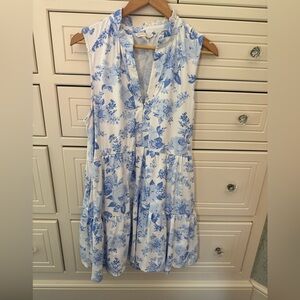 MAHI GOLD Blue Floral Lauren Dress